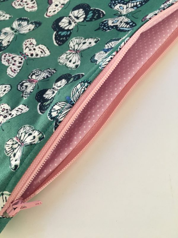 Jumbo Pencil Case - Butterflies on Green - Image 2