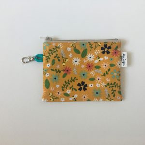 Coin Purse - Country Floral on Mustard