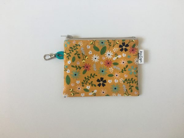 Coin Purse - Country Floral on Mustard