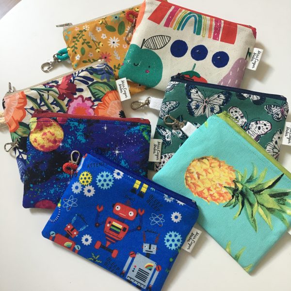 Coin Purse - Robots on Blue - Image 2