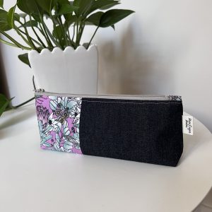 Prism / Triangle Zip Pouch - Australian Pink Floral