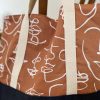 Oversized Market/Beach Tote Bag - Faces + Denim - Image 2