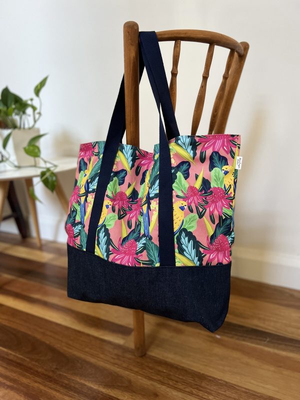 Oversized Market/Beach Tote Bag - Waratah Rosella