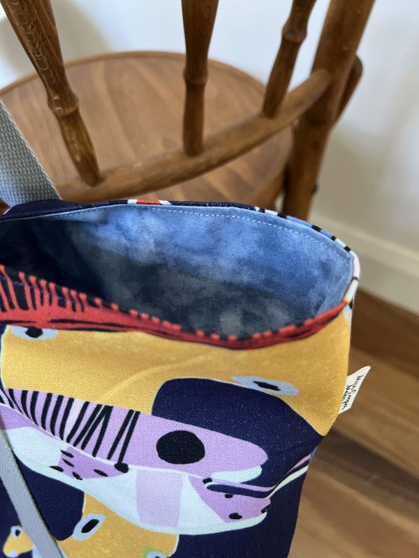Oversized Market/Beach Tote Bag - Jungle Snakes + Denim - Image 3