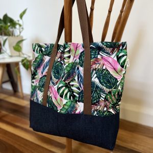 Oversized Market/Beach Tote Bag – Bright Botanical + Den