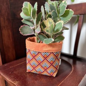 Fabric Storage Cube / Plant Pot Cover - Aztec Summer
