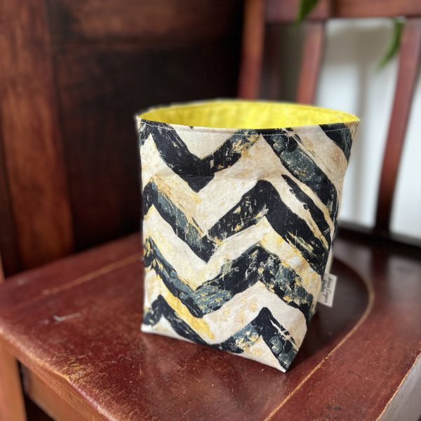Fabric Storage Cube / Plant Pot Cover - Zig Zag - Image 2