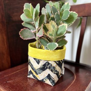 Fabric Storage Cube / Plant Pot Cover - Zig Zag