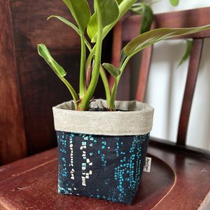 Fabric Storage Cube / Plant Pot Cover - Midnight Mosaic