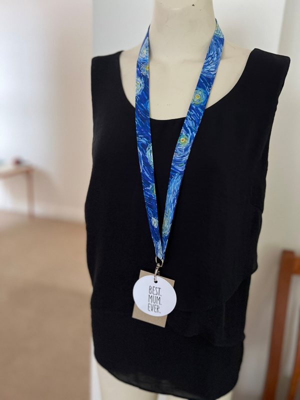 Fabric Lanyard - Starry Night - Image 3