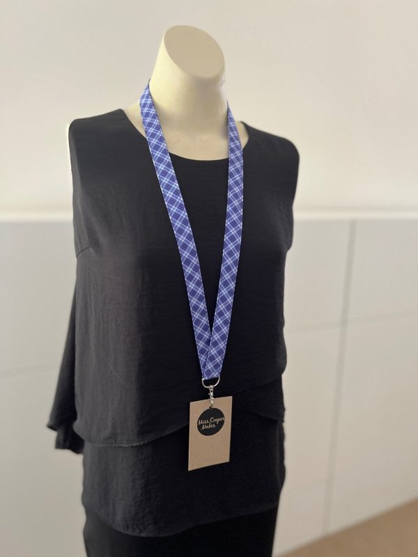 Fabric Lanyard - Mini Plaid