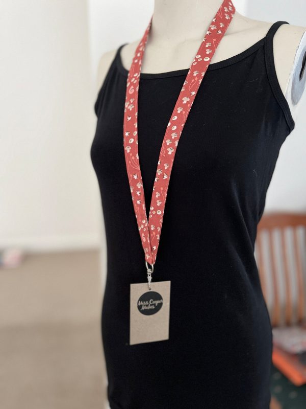Fabric Lanyard - Mushrooms in Bloom