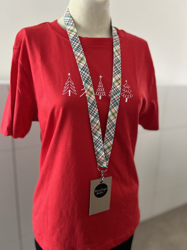 Fabric Lanyard - Christmas Plaid - Image 2