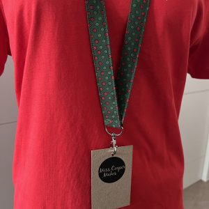 Fabric Lanyard - Christmas Dots
