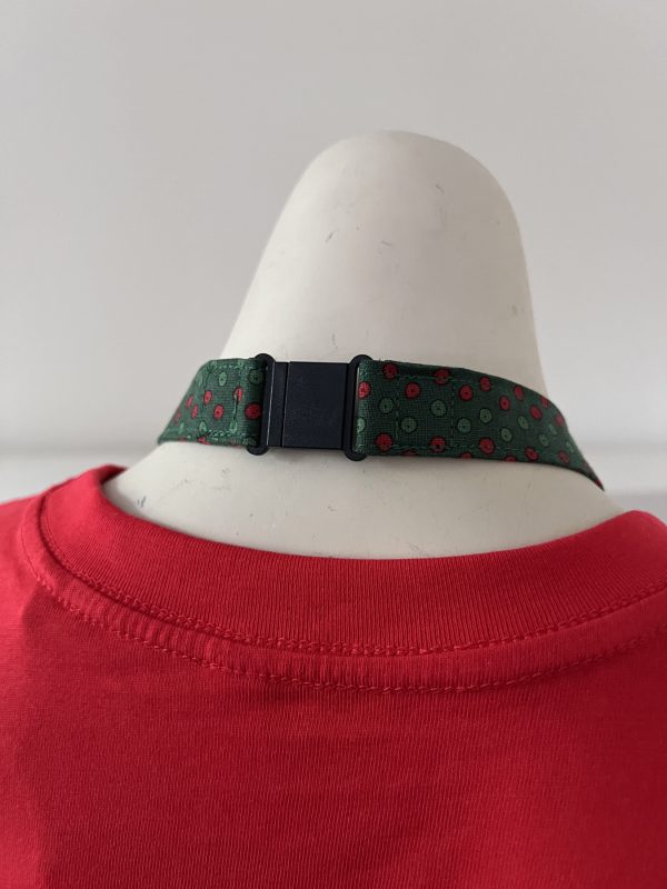 Fabric Lanyard - Christmas Dots - Image 3