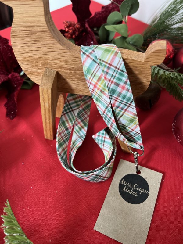 Fabric Lanyard - Christmas Plaid - Image 4