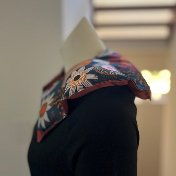 Origami-Inspired Curved Wheat Pack for Neck & Shoulders - Banksia Floral - Image 3