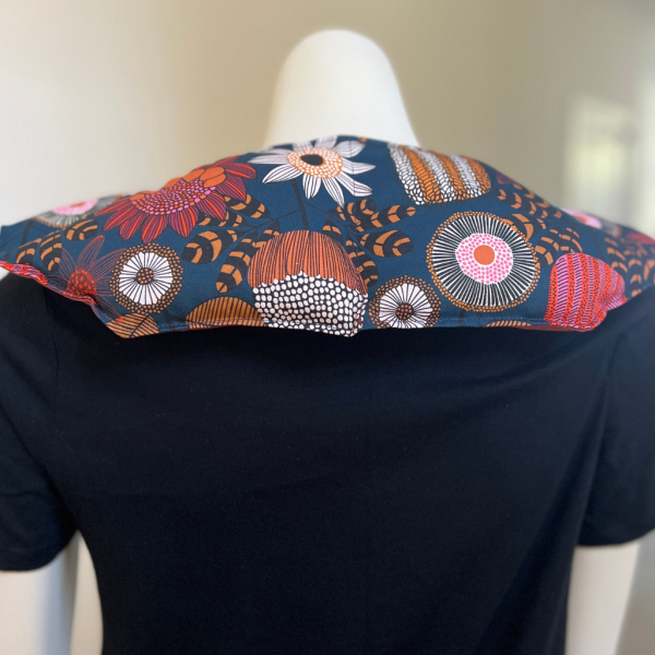 Origami-Inspired Curved Wheat Pack for Neck & Shoulders - Banksia Floral - Image 2