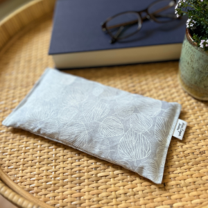 Relaxing Lavender Eye Pillow - Grey Leaves
